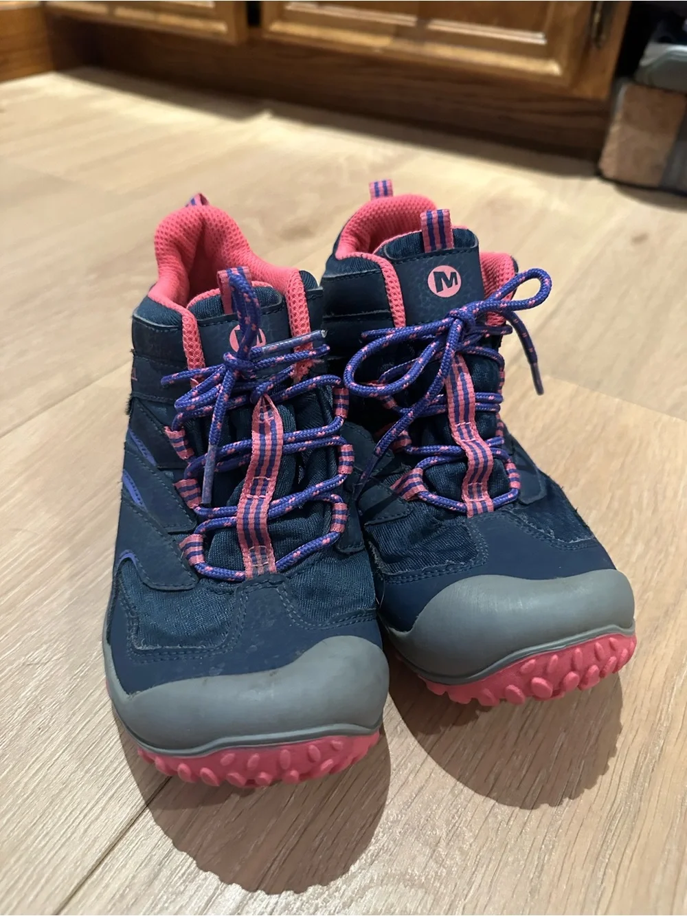 Merrell Kids Navy and Pink Trail Hiking Boots
